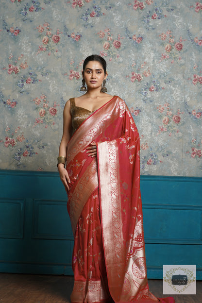 Pink Banarasi Saree