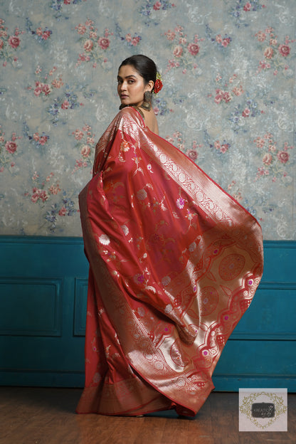 Pink Banarasi Saree