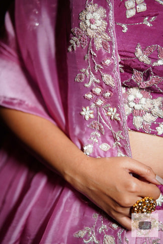 Rang Jamuni Handembroidered Lehenga Set - kreationbykj