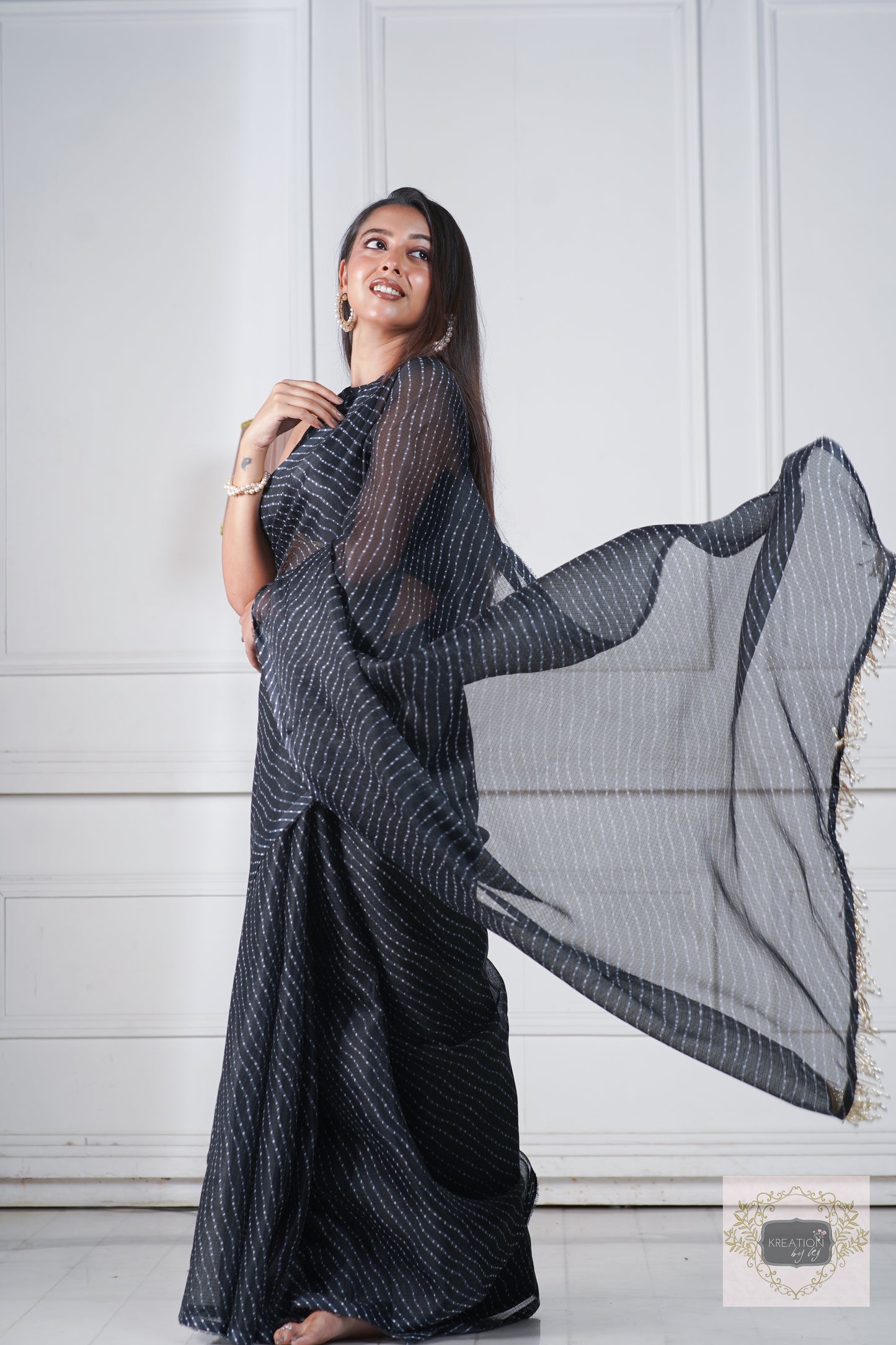 Black Kota Silk Saree