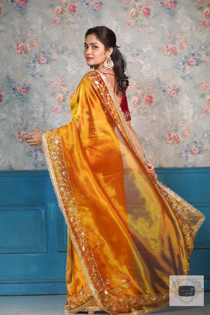 Fiery Gold Anaya Saree