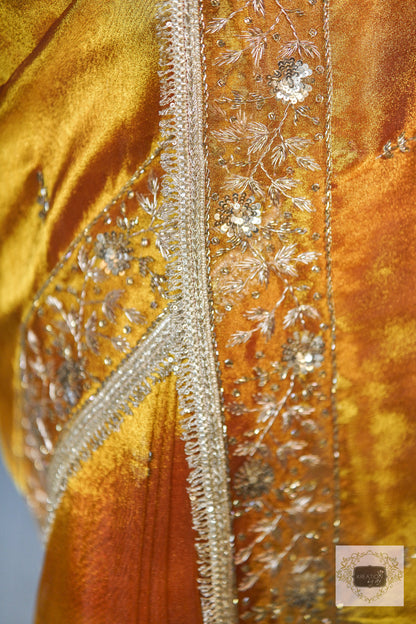 Fiery Gold Anaya Saree