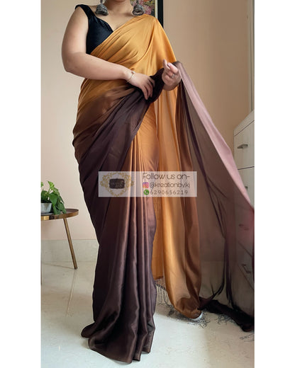 Masala Chai Ombré Georgette Saree