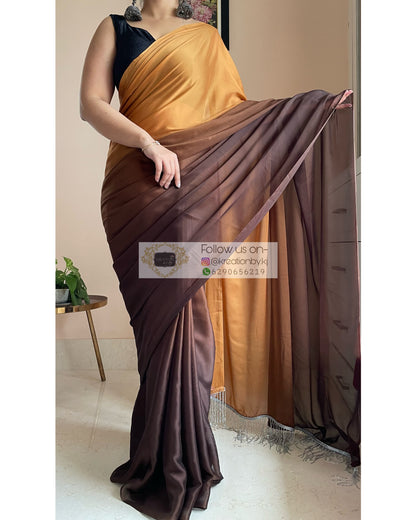 Masala Chai Ombré Georgette Saree