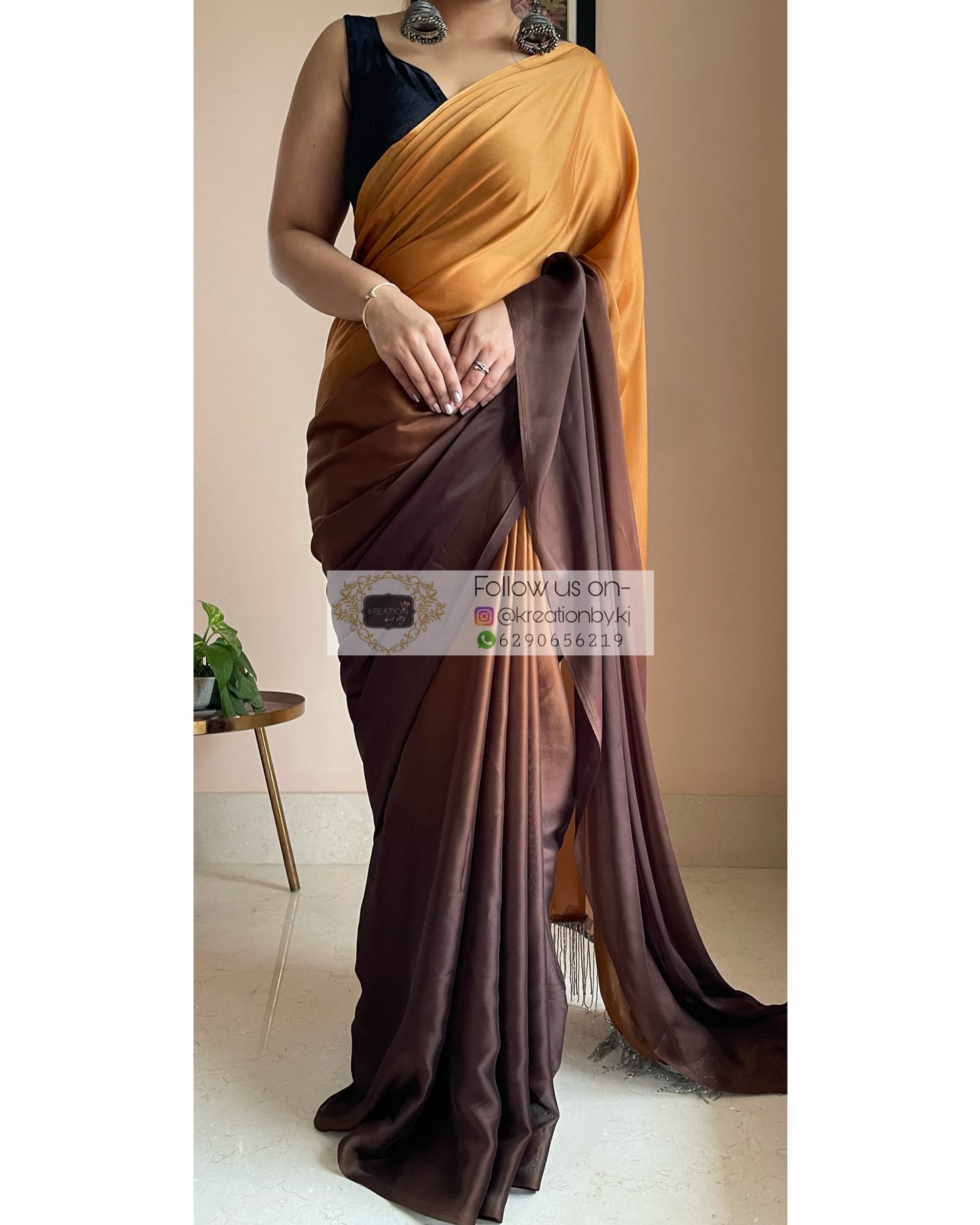 Masala Chai Ombré Georgette Saree