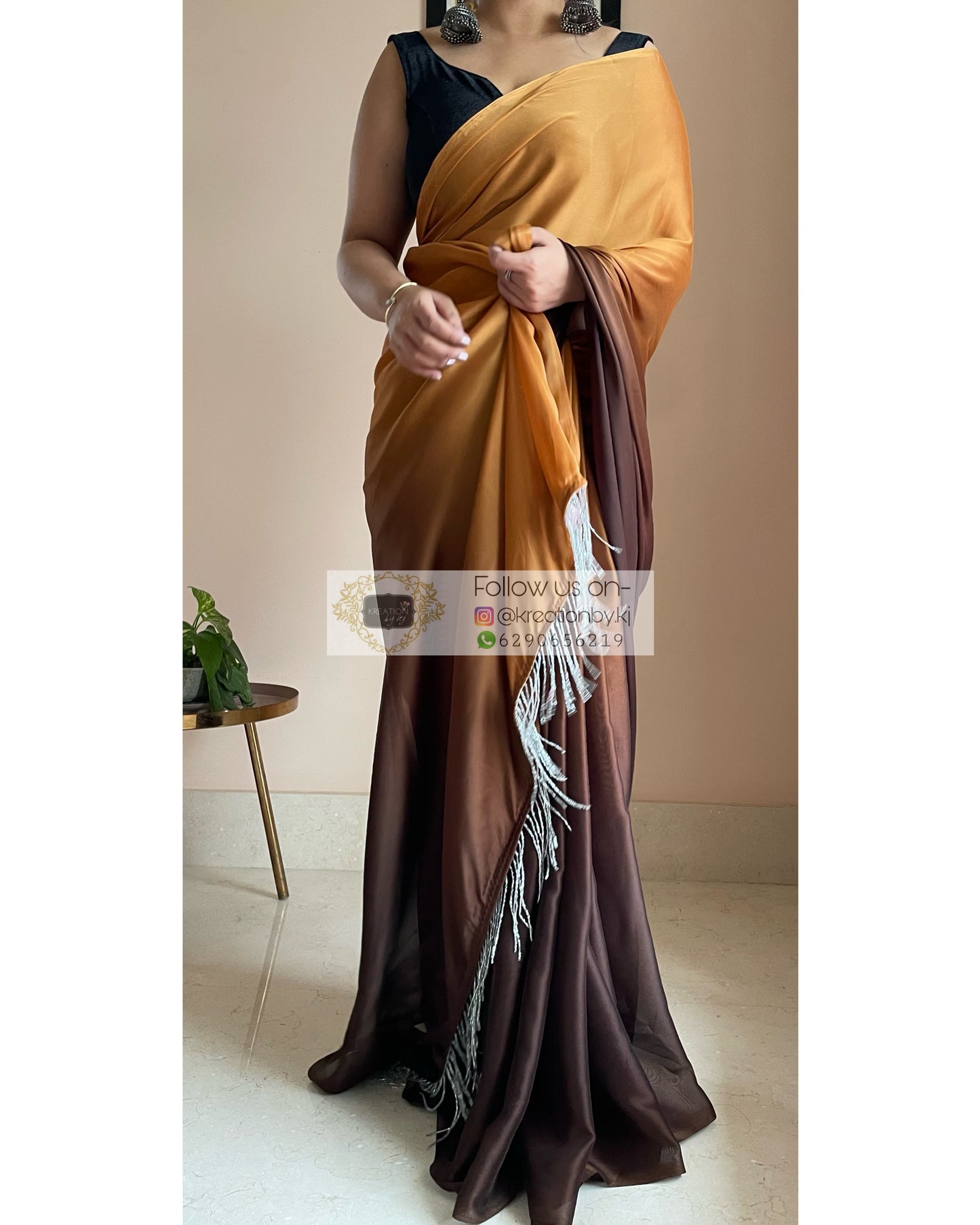 Masala Chai Ombré Georgette Saree