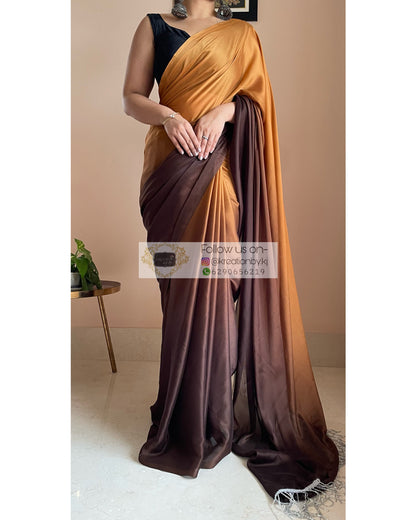 Masala Chai Ombré Georgette Saree