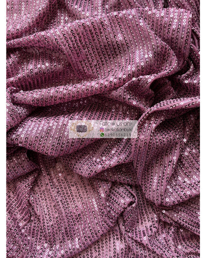 Mauve Sequins Half Saree