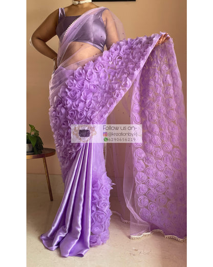 Lavender Drama Queen Saree