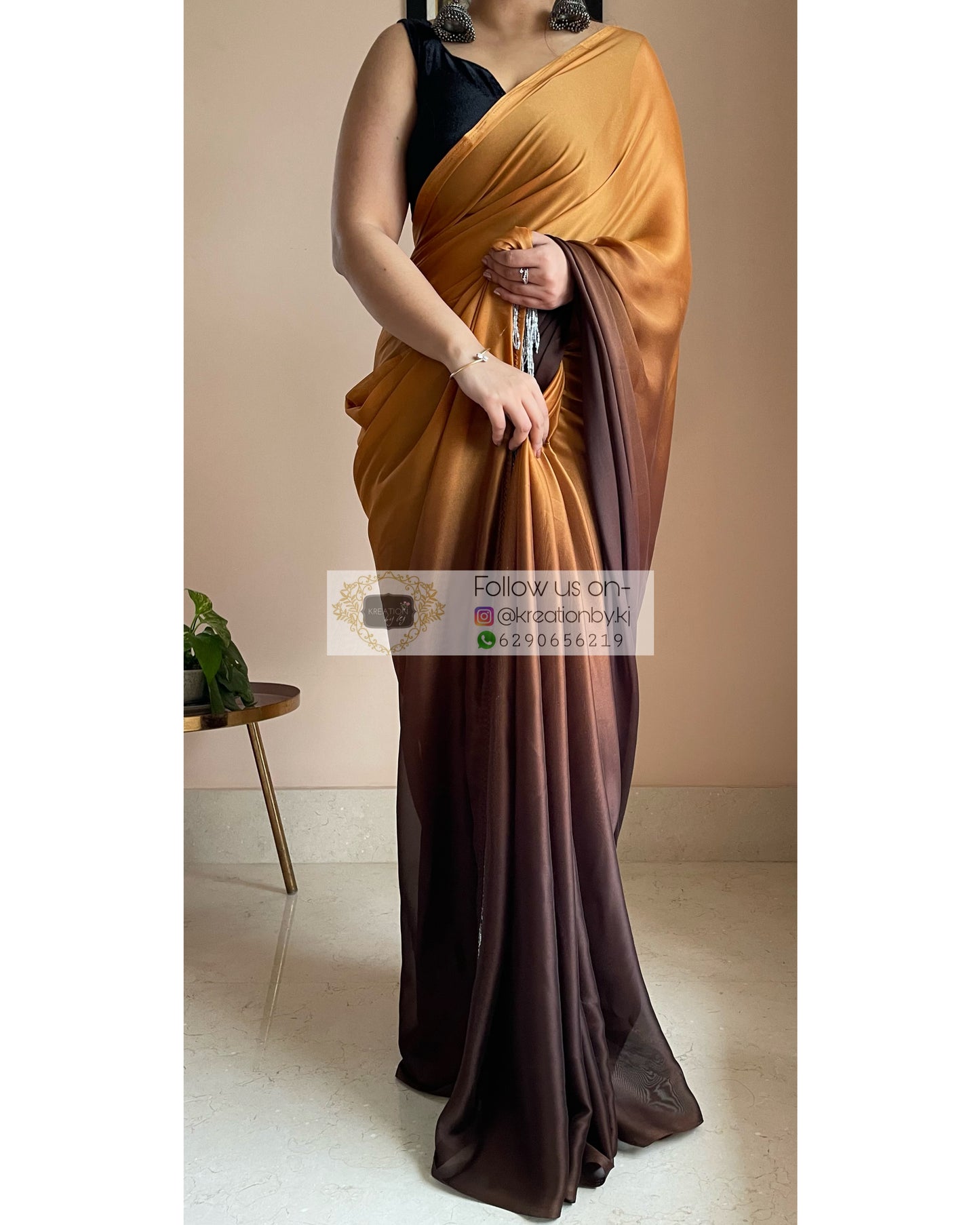 Masala Chai Ombré Georgette Saree