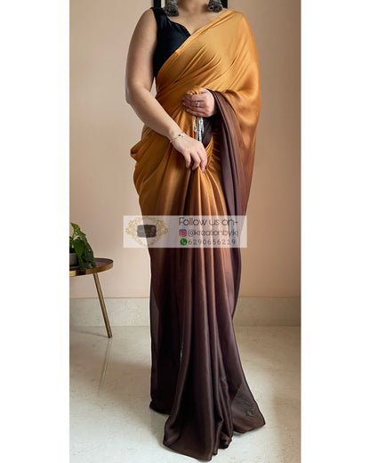 Masala Chai Ombré Georgette Saree