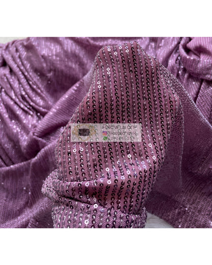 Mauve Sequins Half Saree