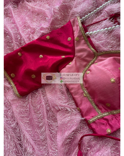 Pink Ombré Darbari Cut Blouse