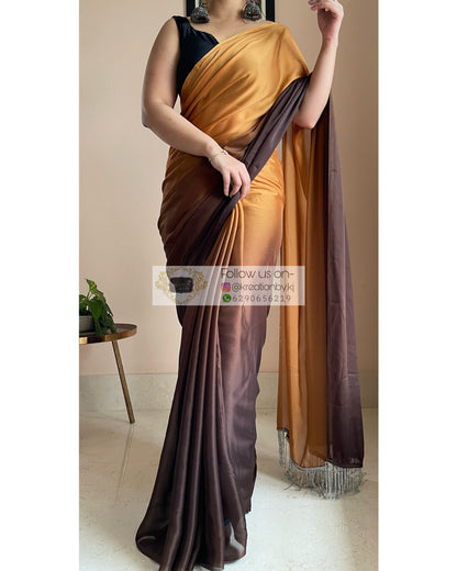 Masala Chai Ombré Georgette Saree