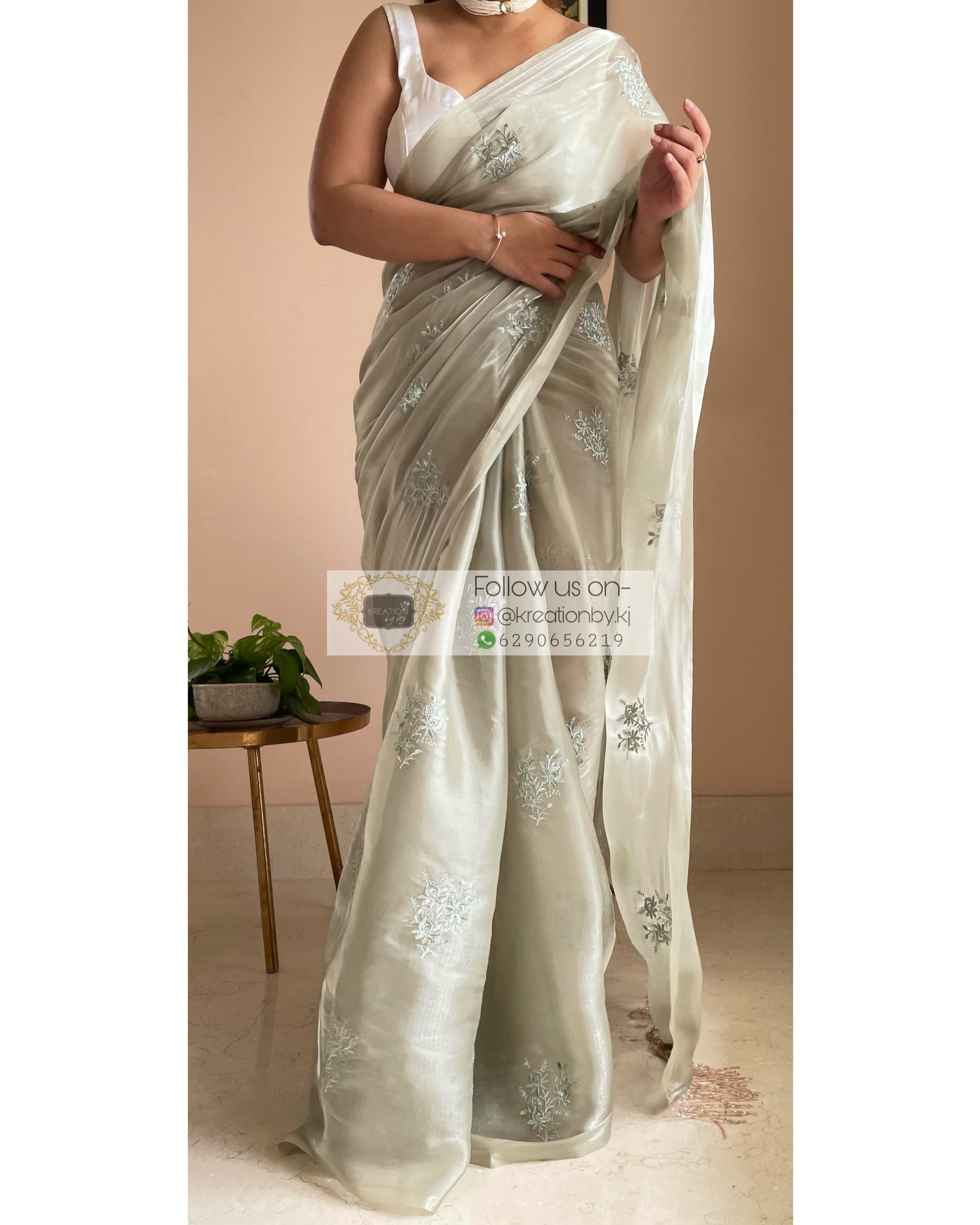 Ash color Pattu saree - Nakshatra Kreations | Facebook