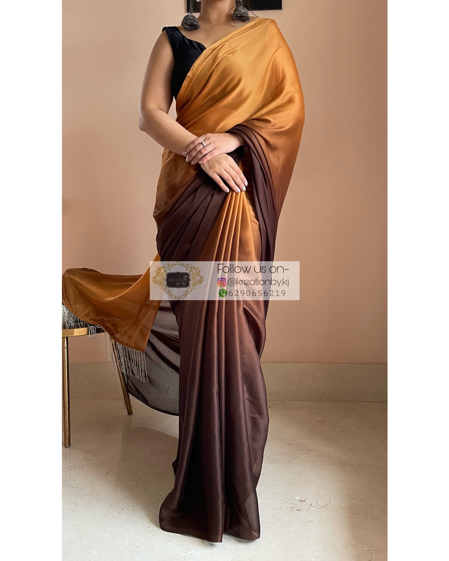 Masala Chai Ombré Georgette Saree