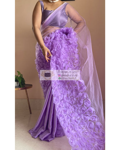 Lavender Drama Queen Saree