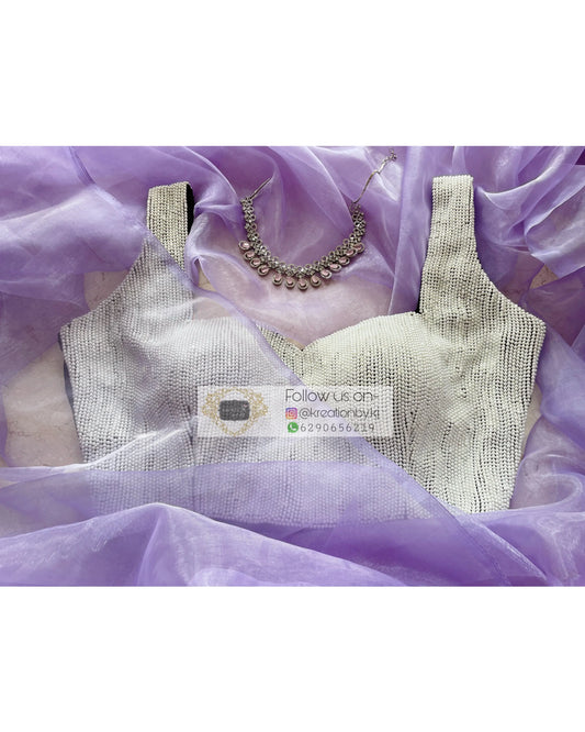 White Pearl Blouse piece - kreationbykj