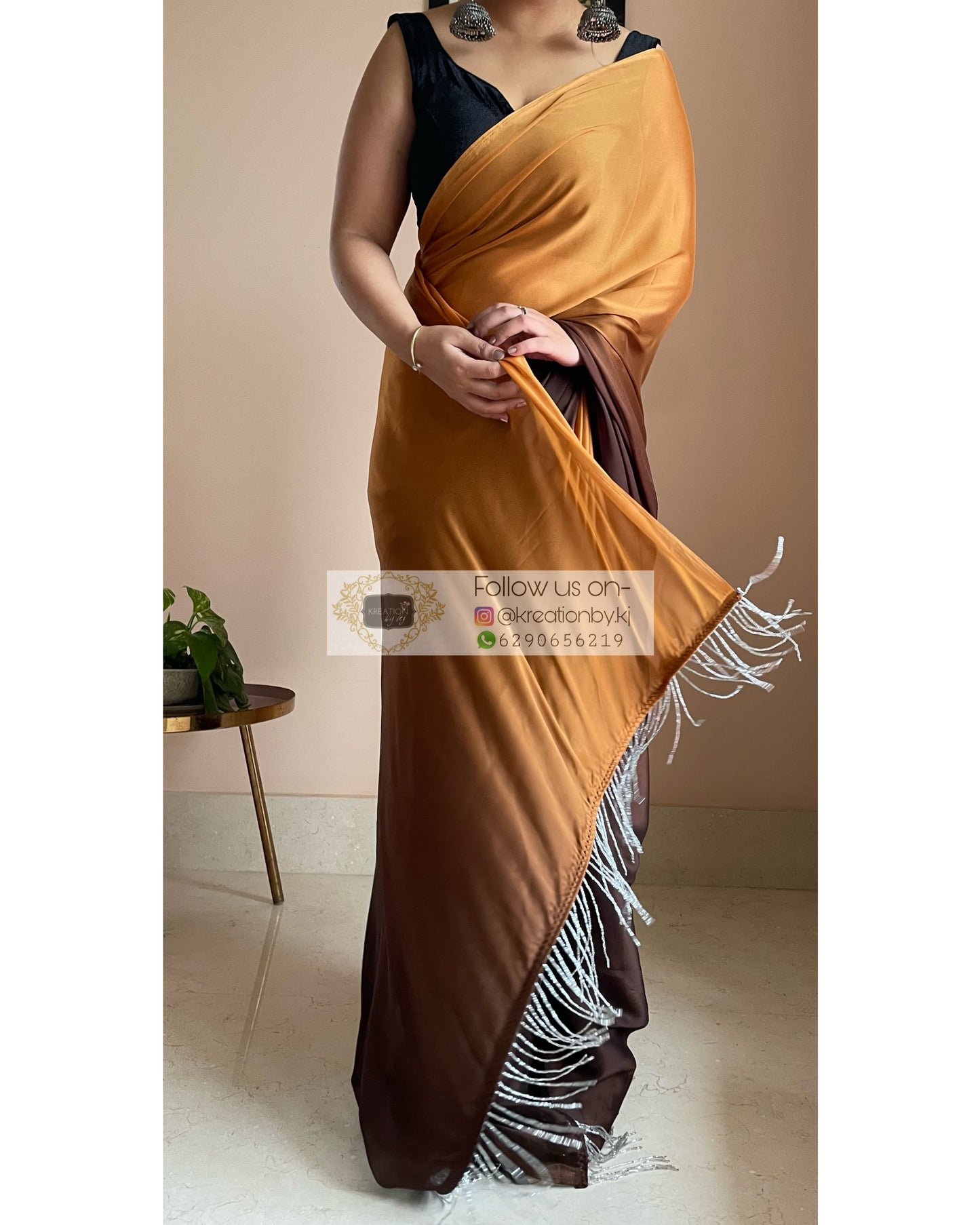 Masala Chai Ombré Georgette Saree