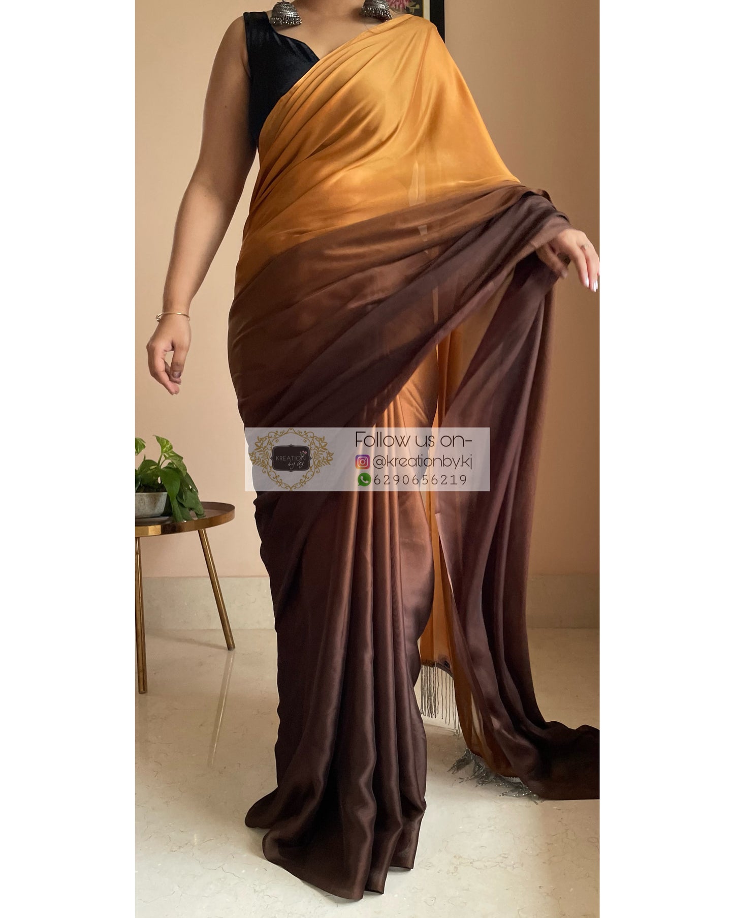 Masala Chai Ombré Georgette Saree