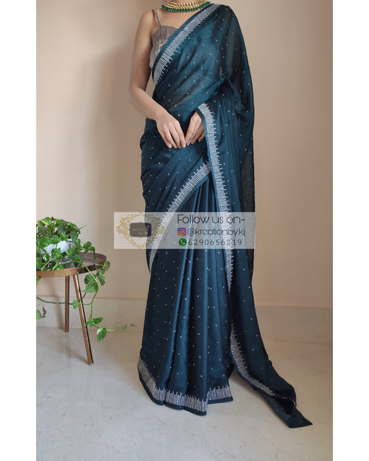 Diwali Cotton Linen Saree Wali -773795084