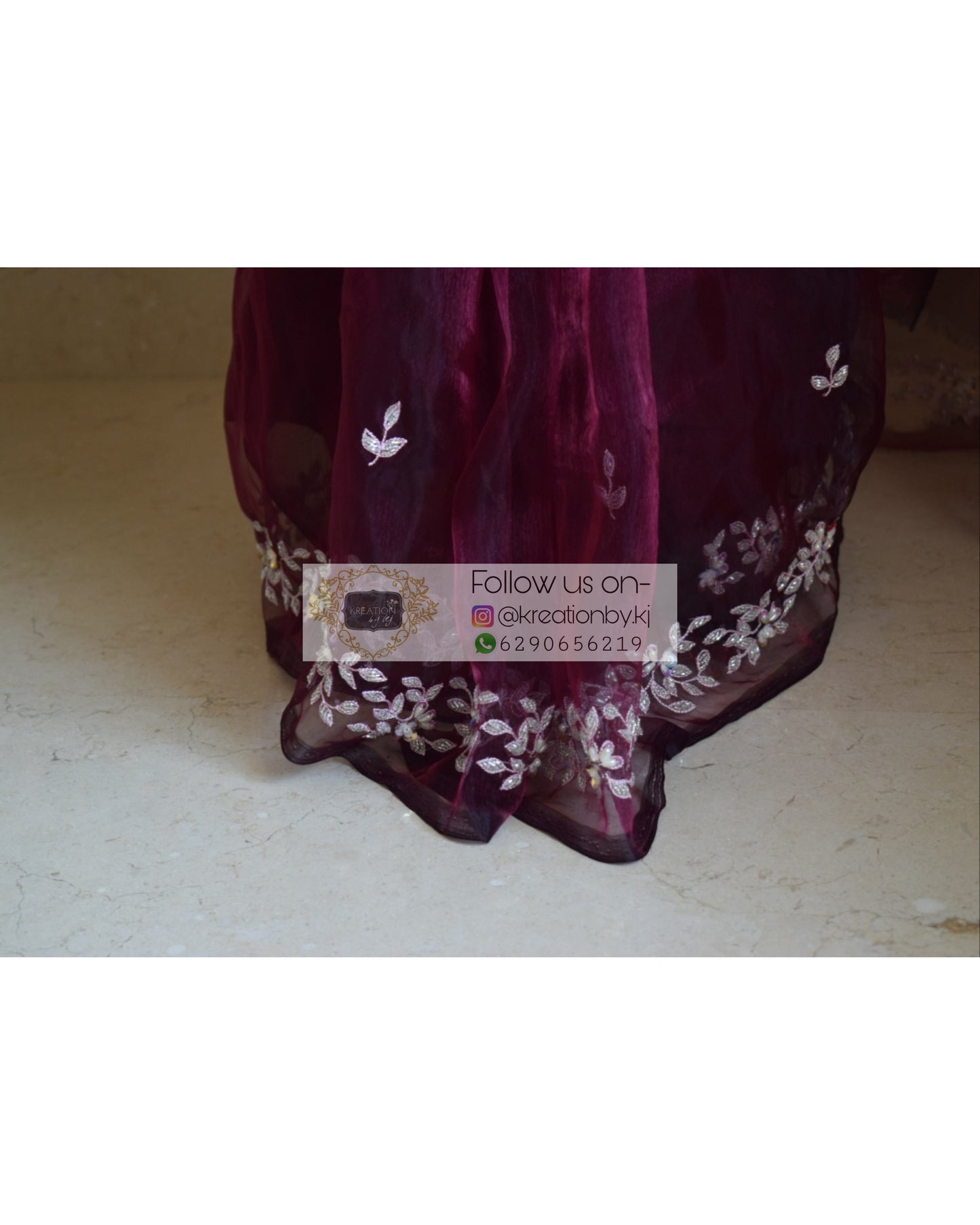 Wine Glass Tissue Chandani Saree - kreationbykj