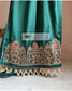 Emerald Green Satin Silk Taj Mahal Saree - kreationbykj