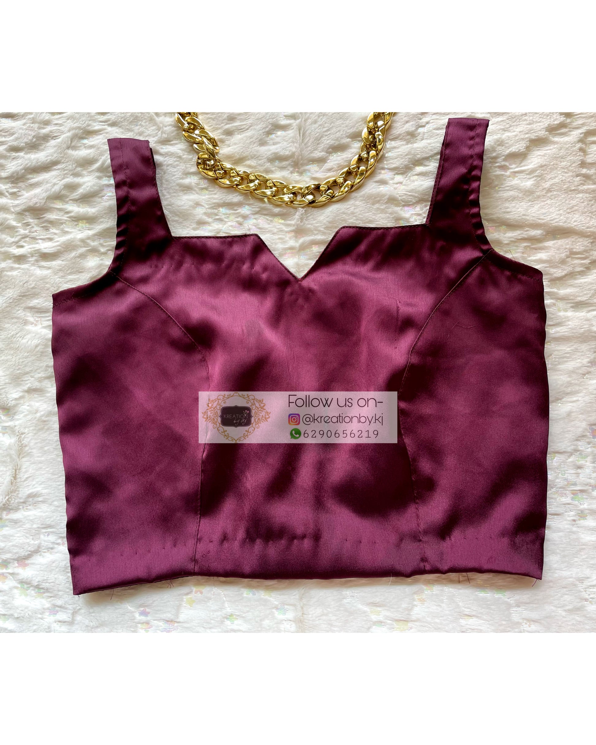 Celeste Dark Eggplant Wine Blouse - kreationbykj