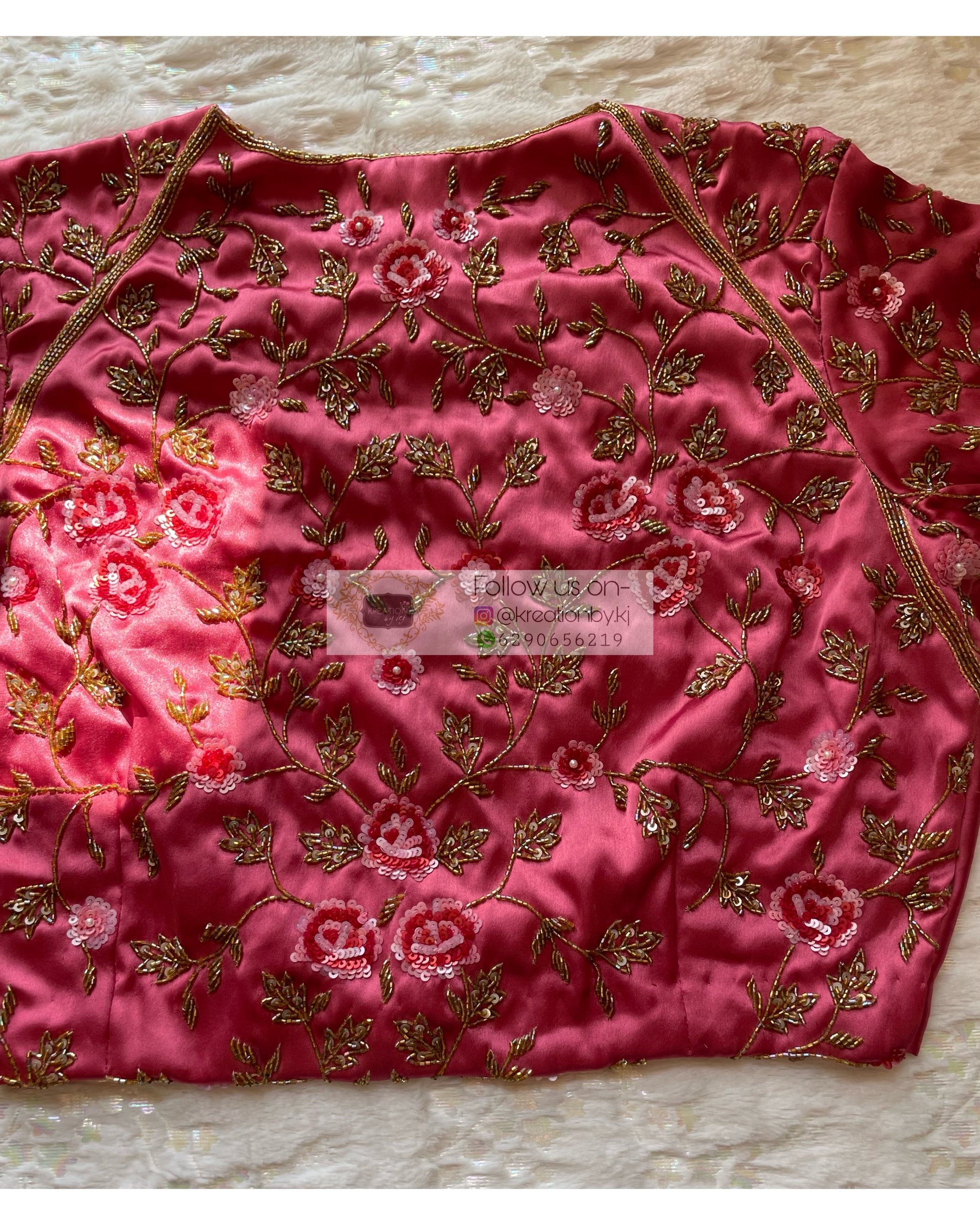 Rose Pink Blouse Piece - kreationbykj