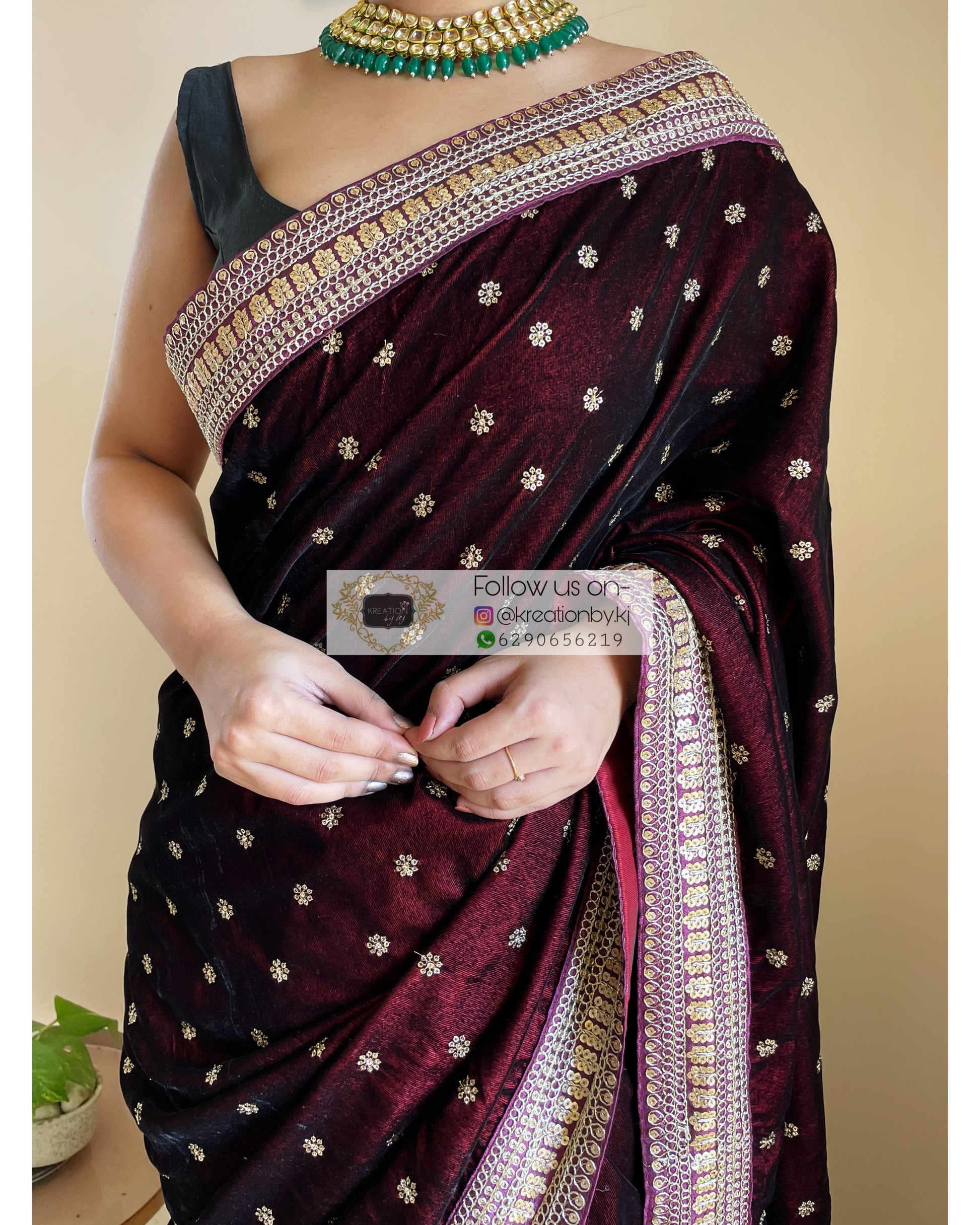 Velvet saree love | Velvet saree, Bollywood saree, Saree designs