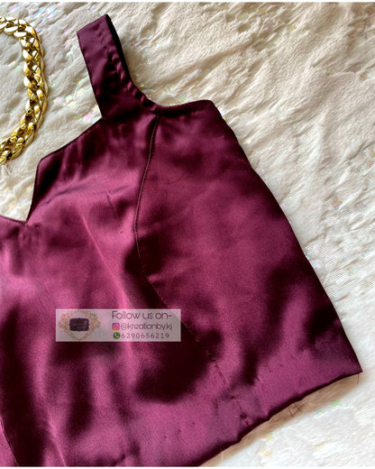 Celeste Dark Eggplant Wine Blouse - kreationbykj