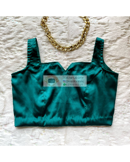 Celeste Bottle Green Blouse - kreationbykj