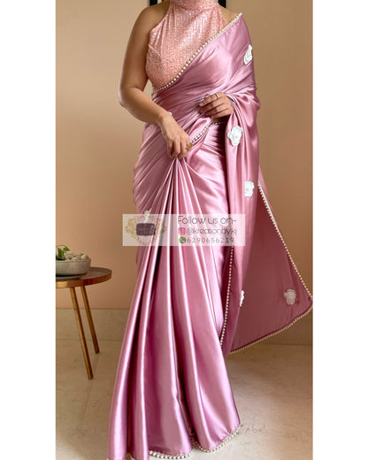 Rose Gulmarg Saree - kreationbykj