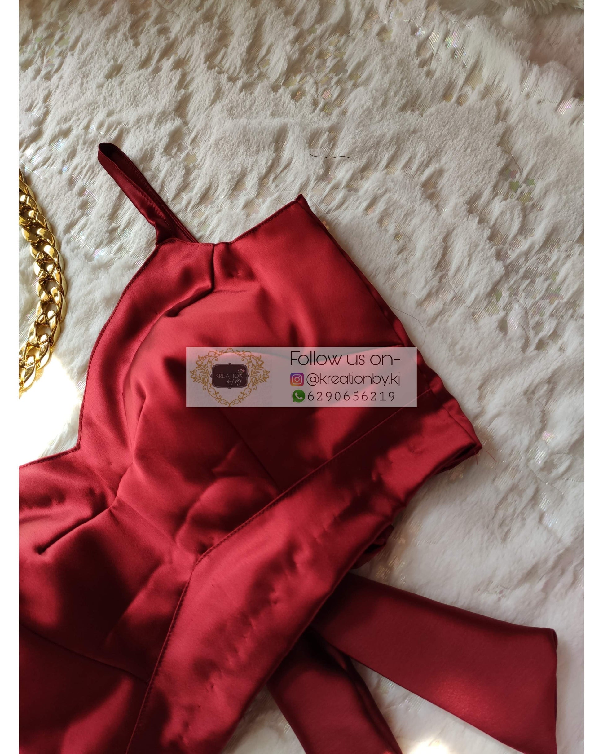 Maroon Strappy Blouse - kreationbykj