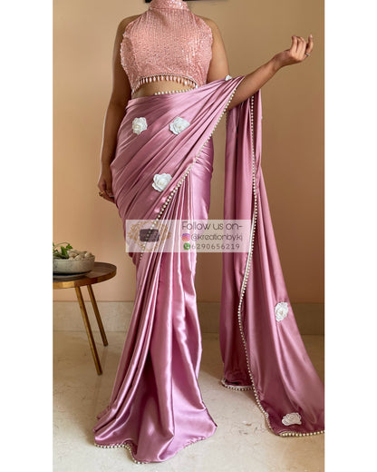 Rose Gulmarg Saree - kreationbykj