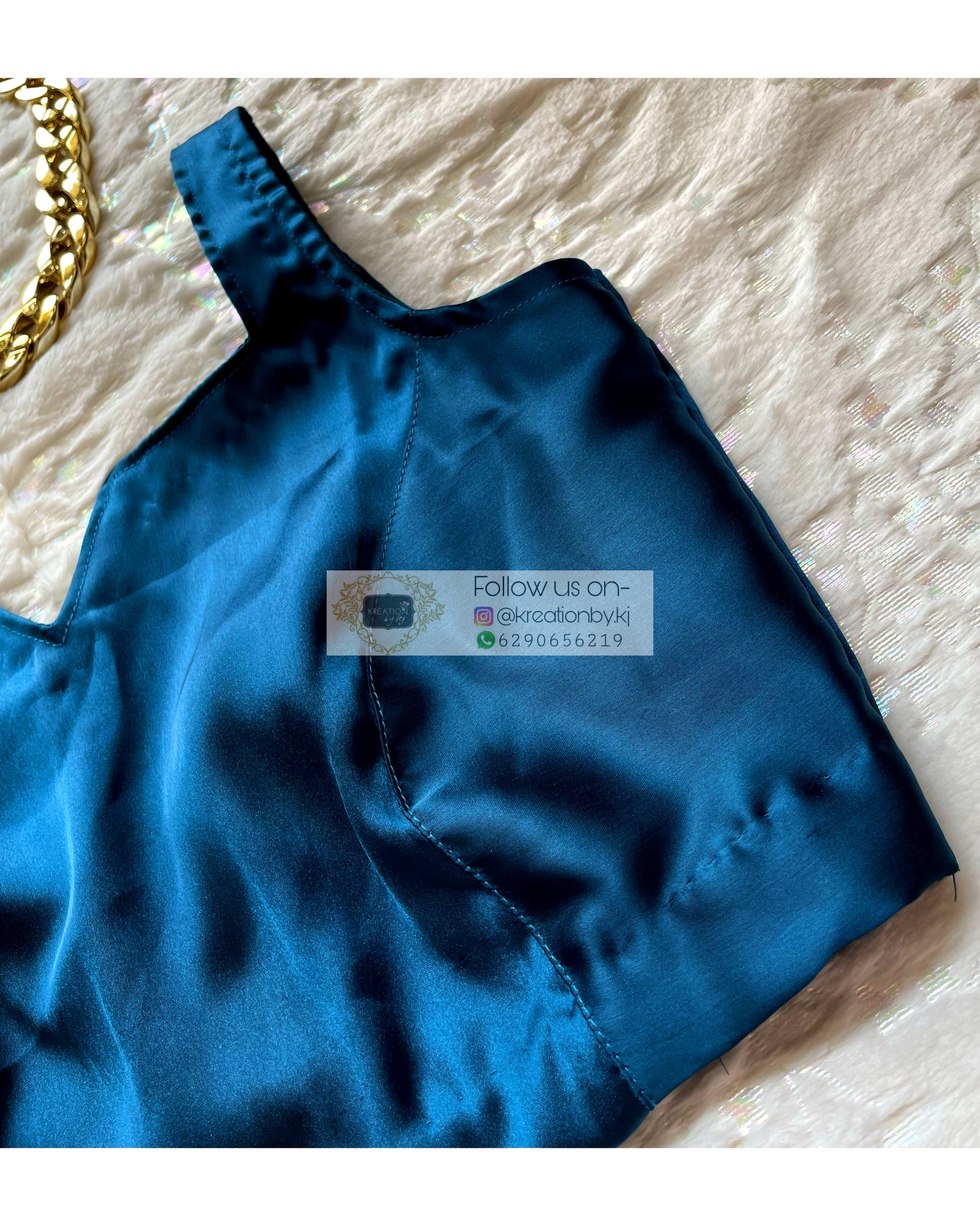 Celeste Cobalt Blue Blouse - kreationbykj