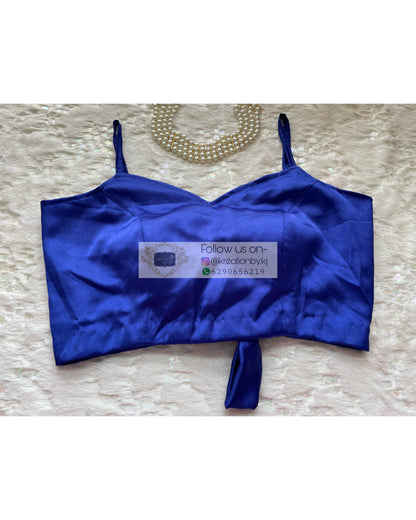 Royal Blue Strappy Blouse - kreationbykj