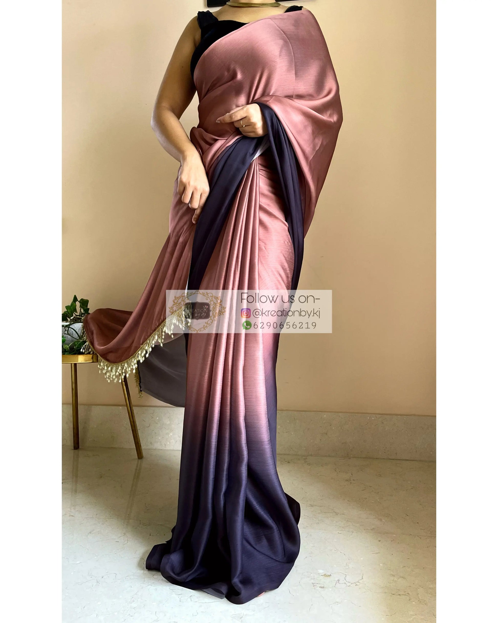 shaded saree - kreationbykj