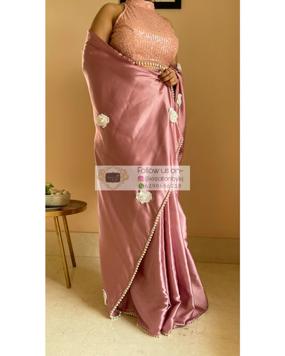 Rose Gulmarg Saree - kreationbykj