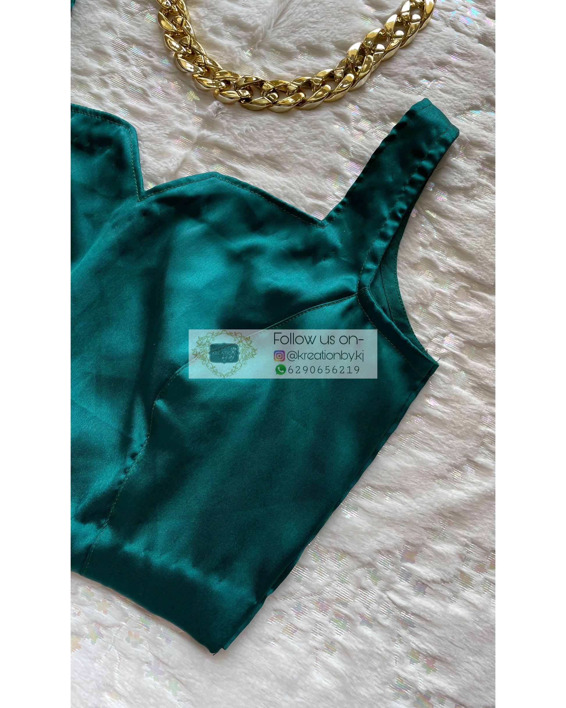 Celeste Bottle Green Blouse - kreationbykj