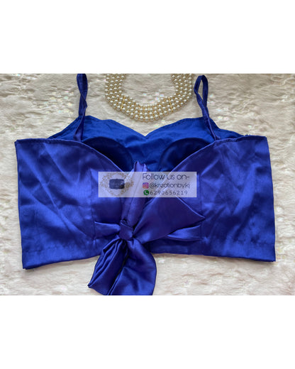 Royal Blue Strappy Blouse - kreationbykj