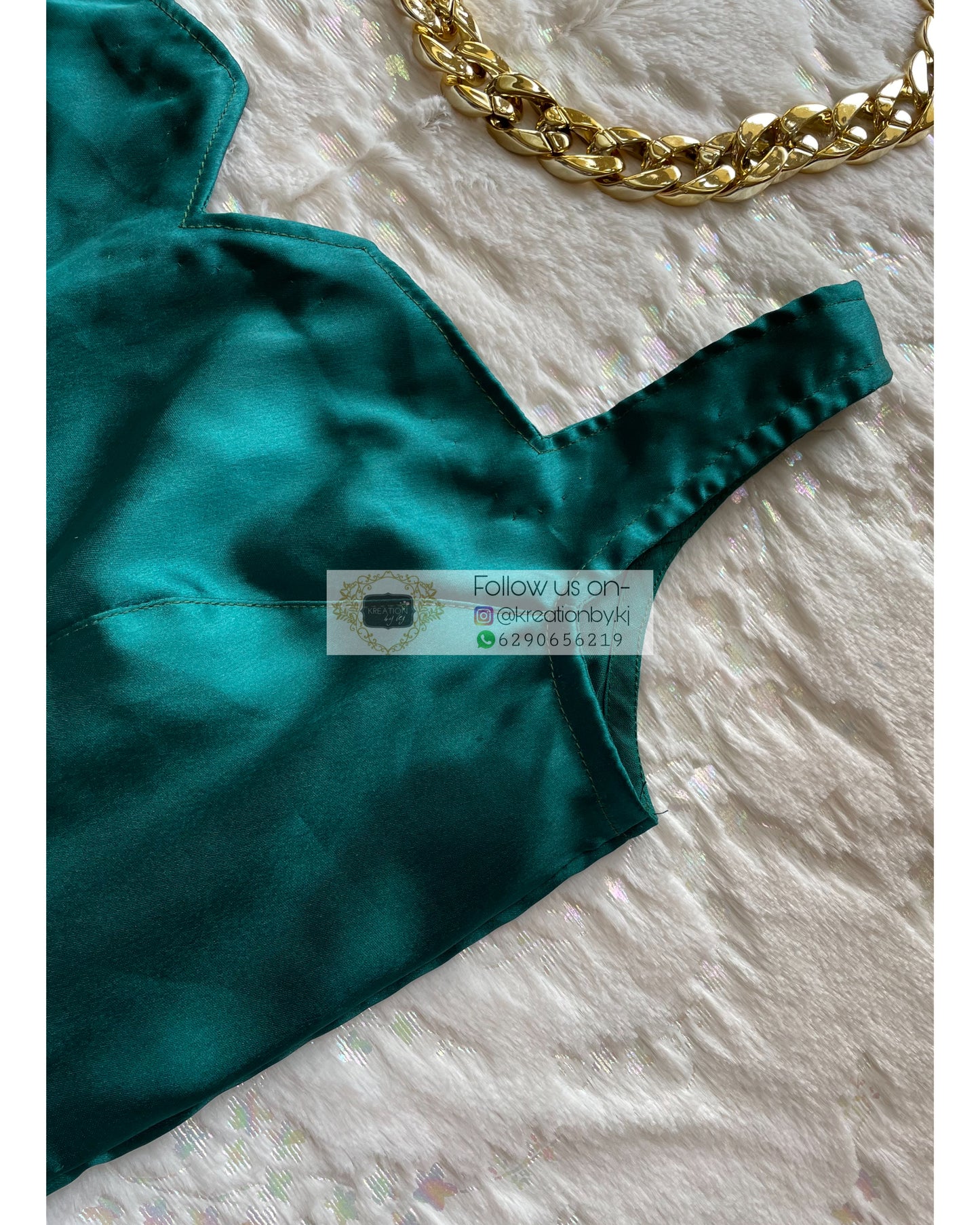 Celeste Bottle Green Blouse - kreationbykj