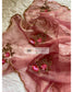 Rose Beige Glass Tissue Rose Dupatta - kreationbykj