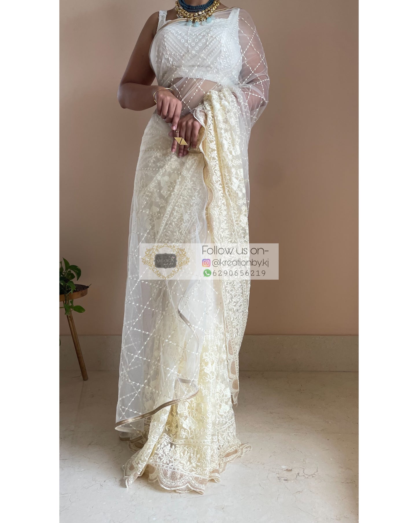 Suhani Net Saree - kreationbykj