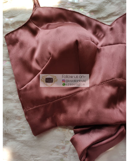 Rose Gold Strappy Blouse - kreationbykj