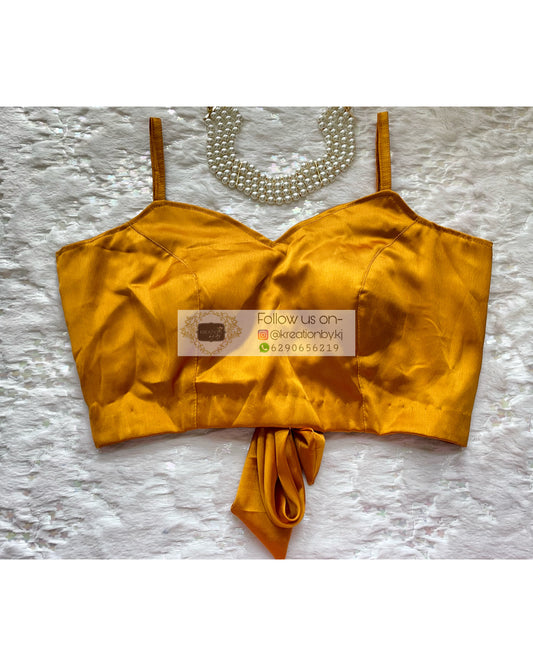 Golden Yellow Strappy Blouse - kreationbykj