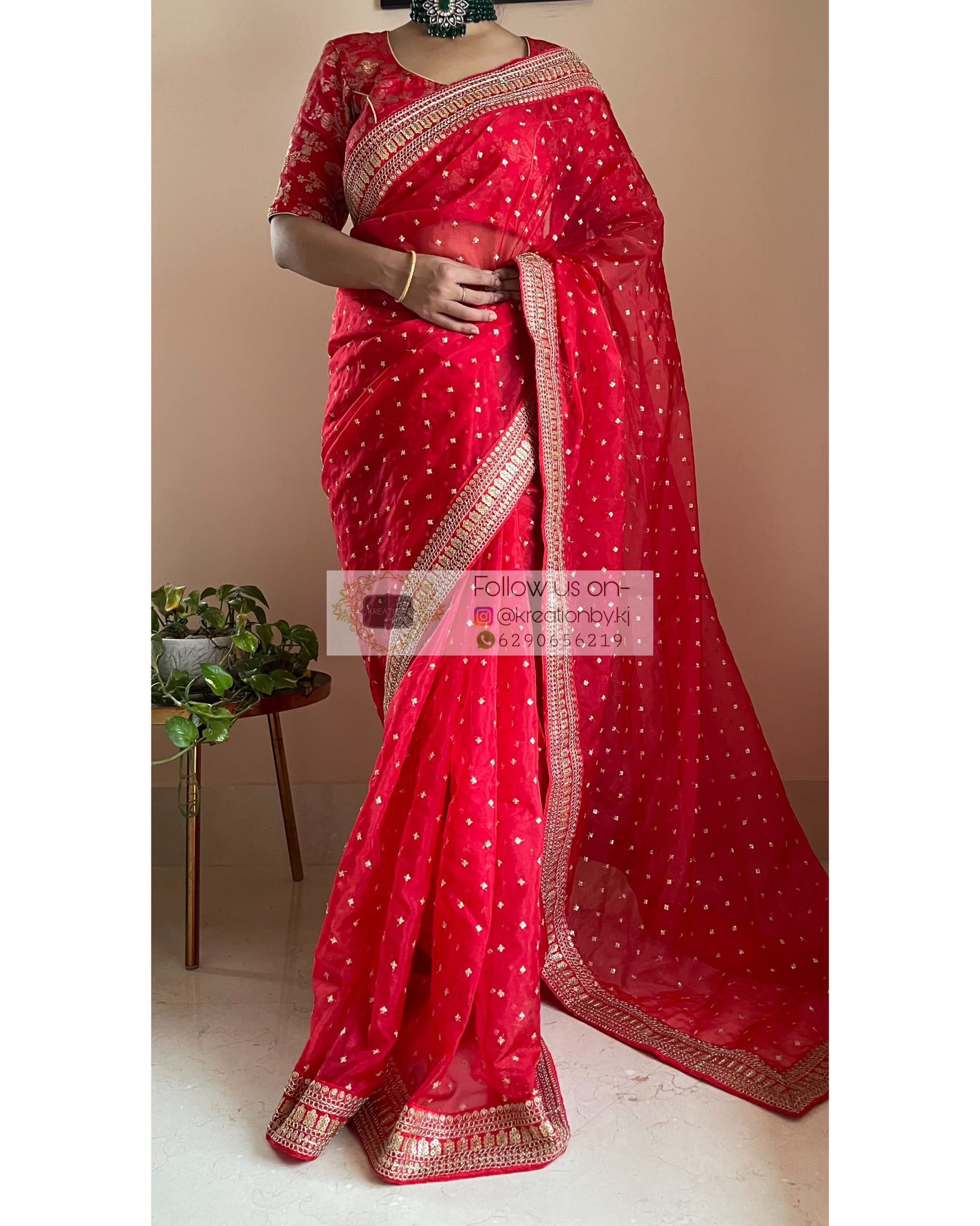 Ragini Organza Saree - kreationbykj