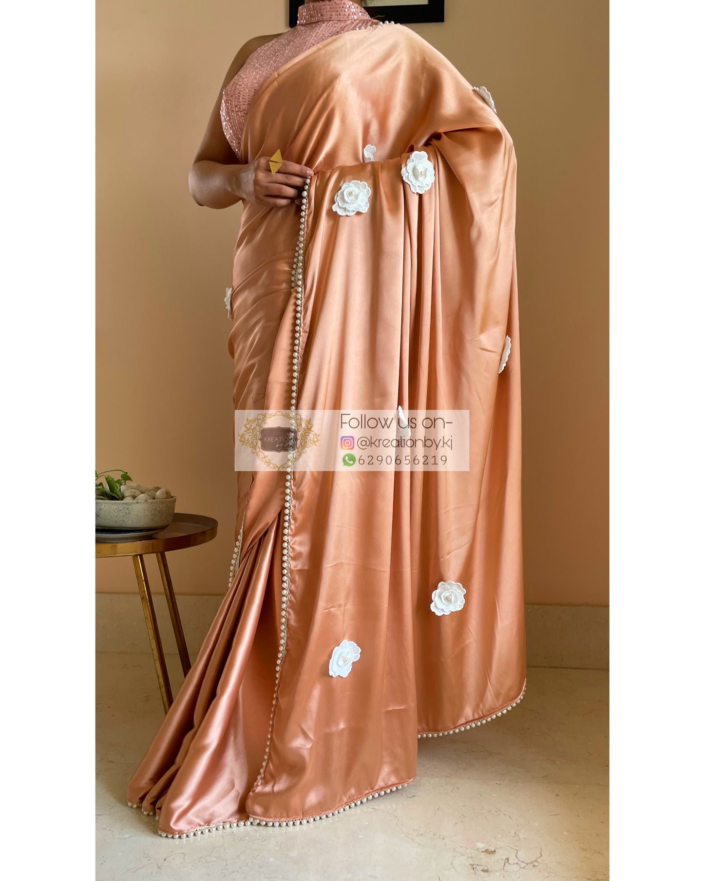 Caramel Gulmarg Saree - kreationbykj