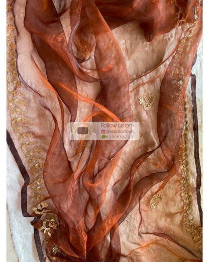 Copper Gota Patti Dupatta - kreationbykj