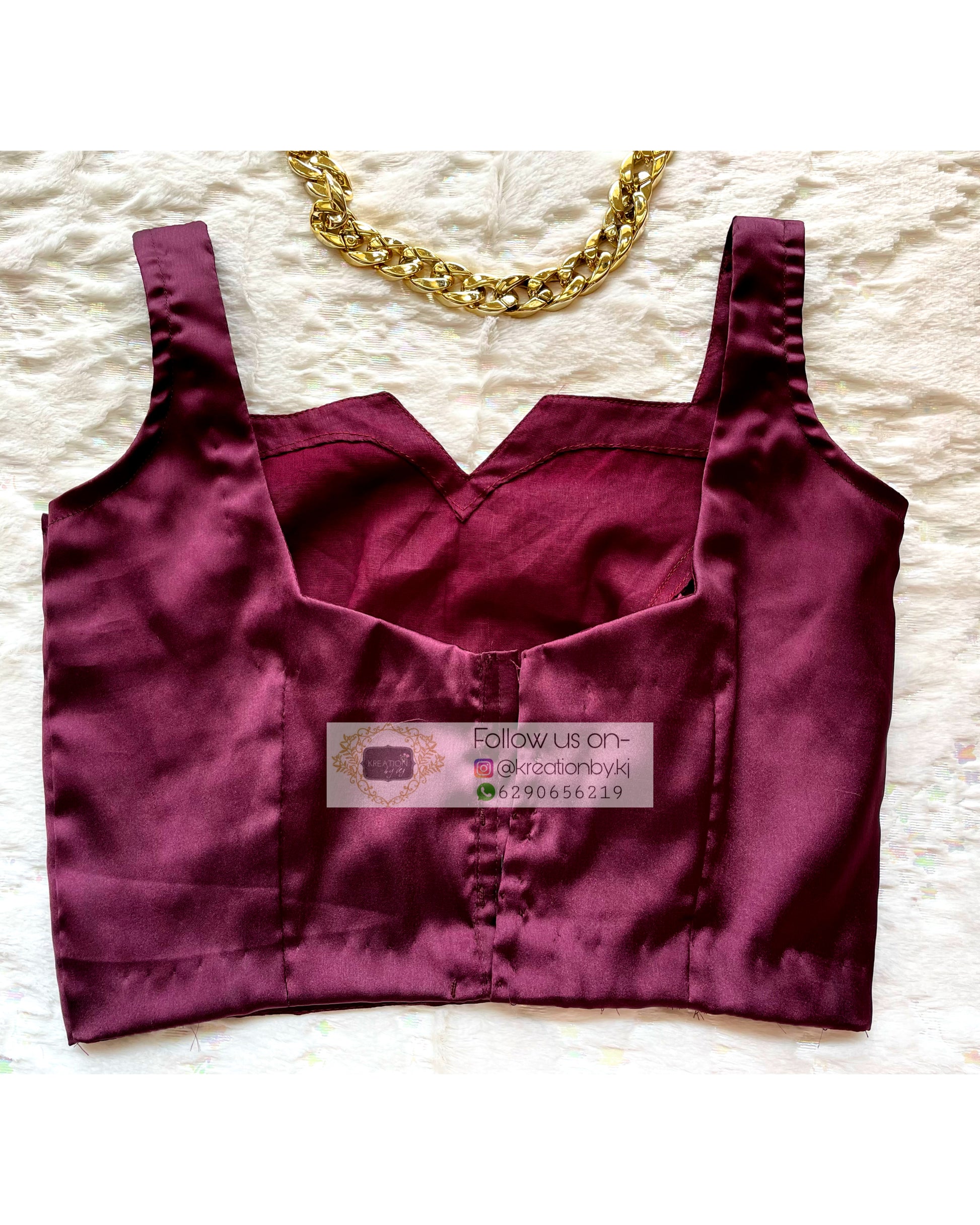 Celeste Dark Eggplant Wine Blouse - kreationbykj